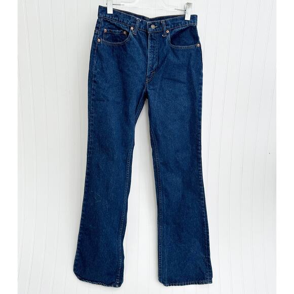 Levi’s Vintage 517 Jeans Dark Wash Bootcut Denim Straight Leg 1980s USA 32x30 - Picture 1 of 9